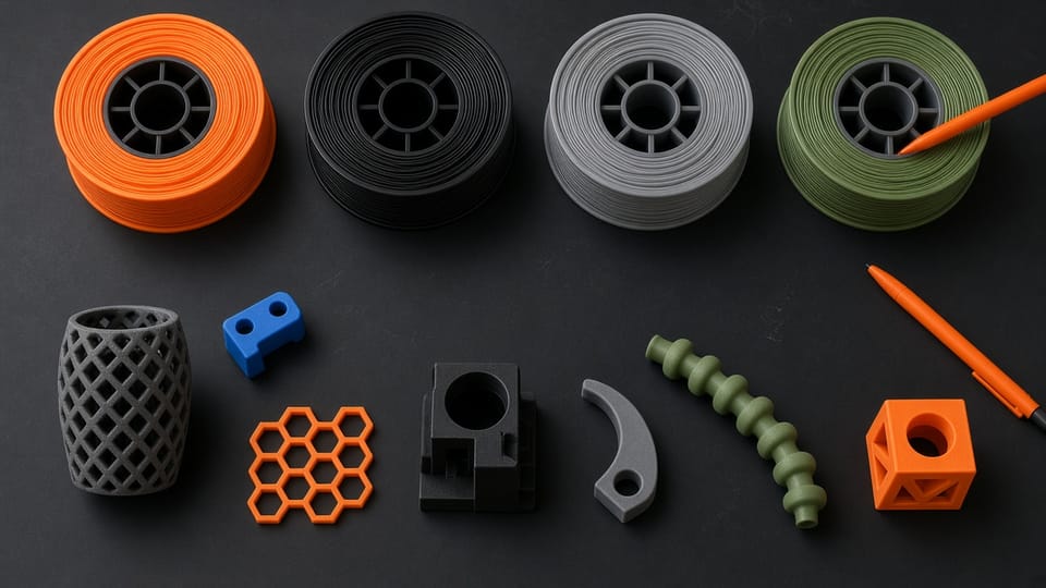 PLA, PETG, ABS oder TPU? Das richtige Material für dein 3D-Druckteil
